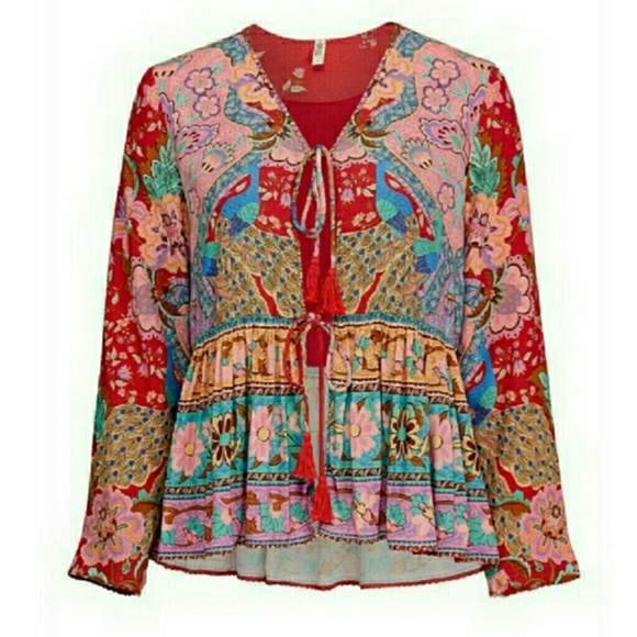 New spell designs lotus jacket ruby M peacock gyps - Picture 2 of 7